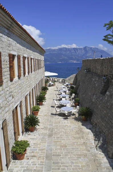 Restaurant in an ancient castle by the sea