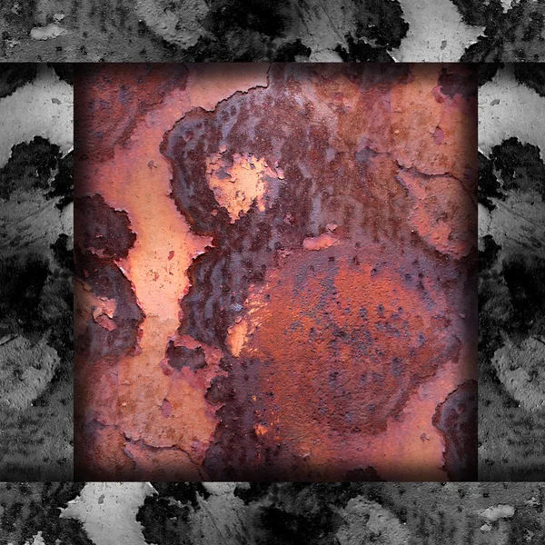 Old iron red background texture with rust and scuffed wallpaper