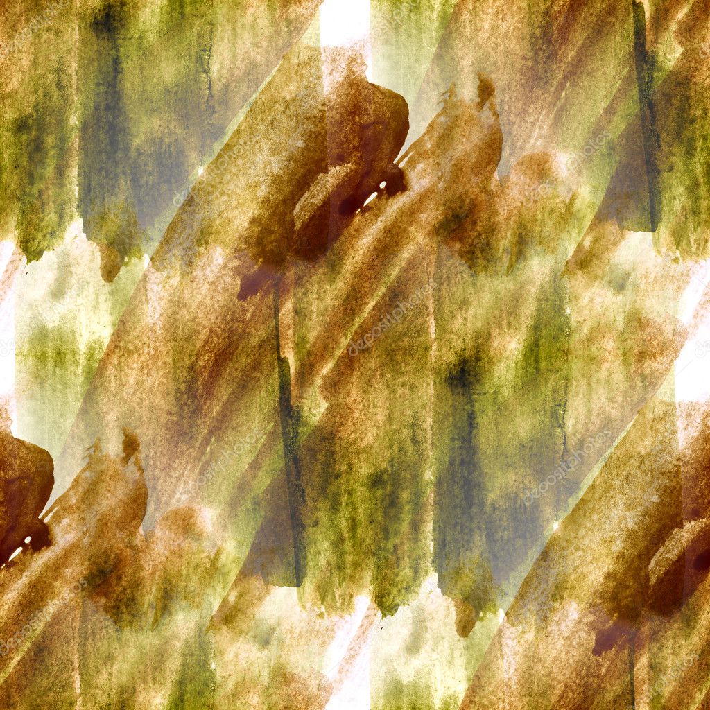 Kunst groen, bruin hand verf achtergrond naadloze aquarel muur ... Futuristische schilderijen