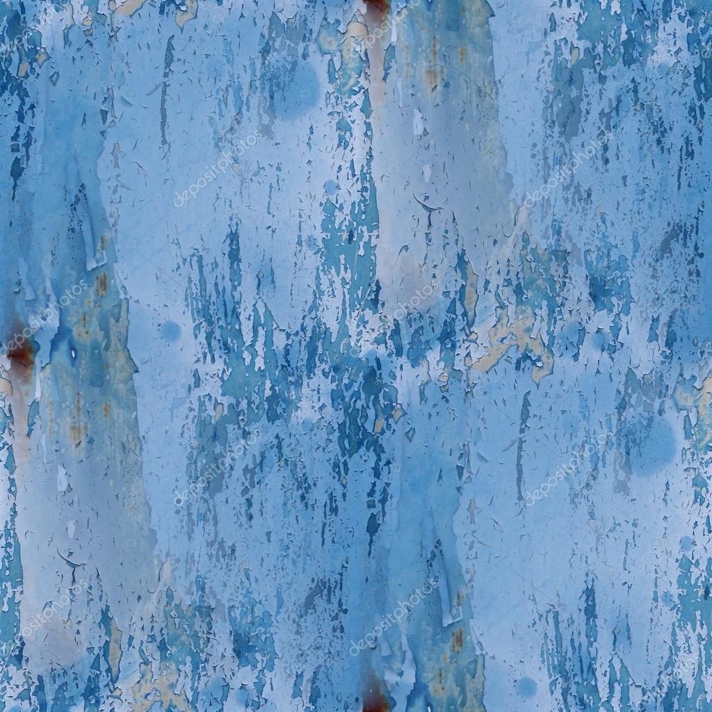 Seamless texture band blue background metal rust rusty old paint