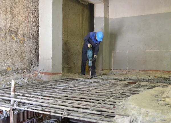 Construction site inspection of demolition work