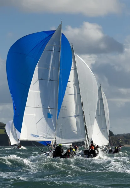 Skipper on yacht at regatta