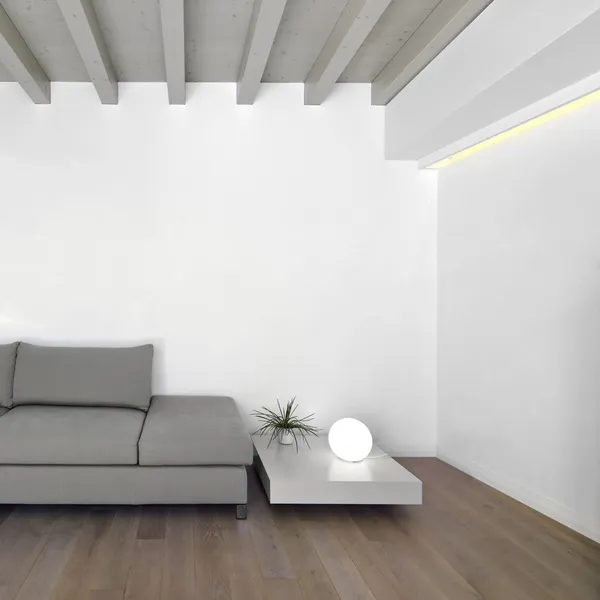 Fabric sofa in a modern living room