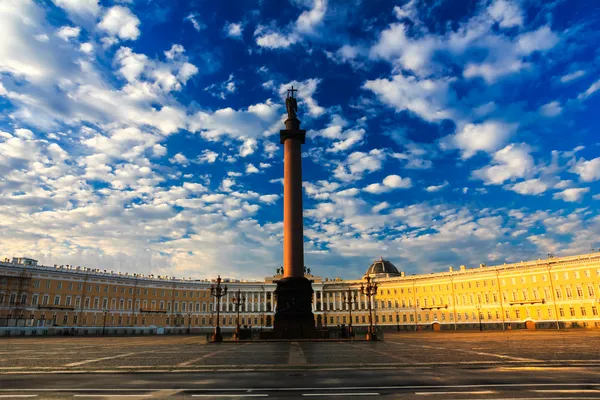 A beautiful morning sky over Palace Square, Saint-Petersburg, Ru