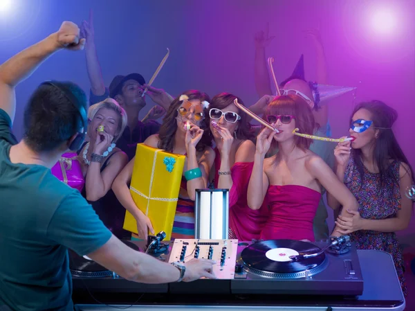 Girls celebrating and having fun at a party