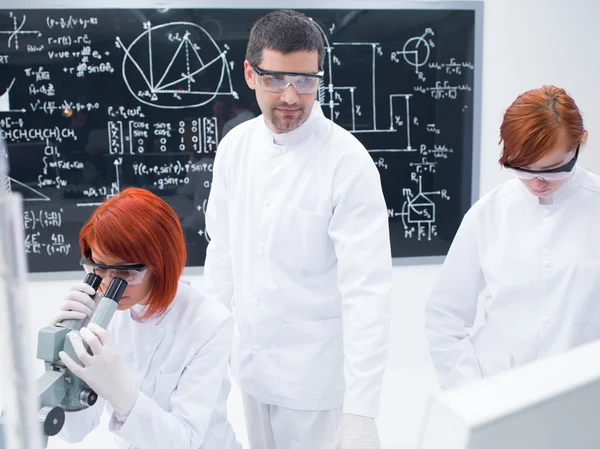 Students in a chemistry lab