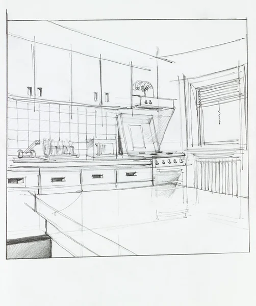 Interior of apartment kitchen