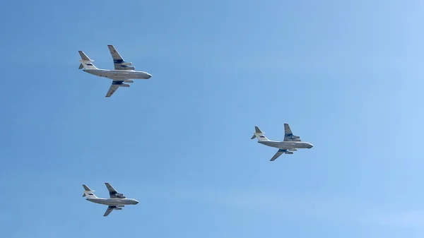 Russian army military jets during military parade