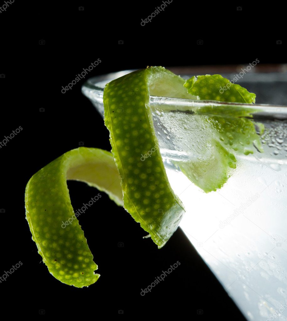 Lime twist garnish — Stock Photo © wollertz 30013473