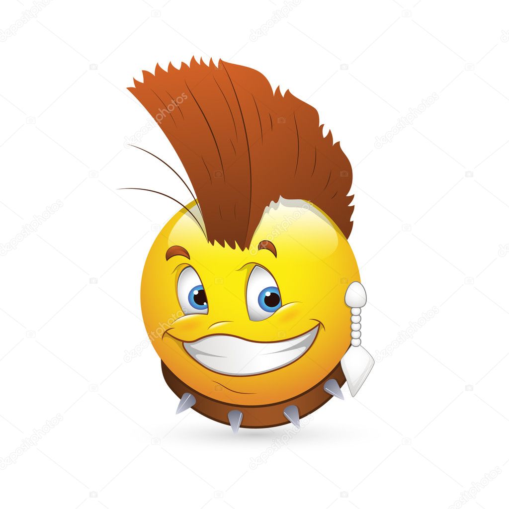 Смайлик с причёской Смайлик с причёской