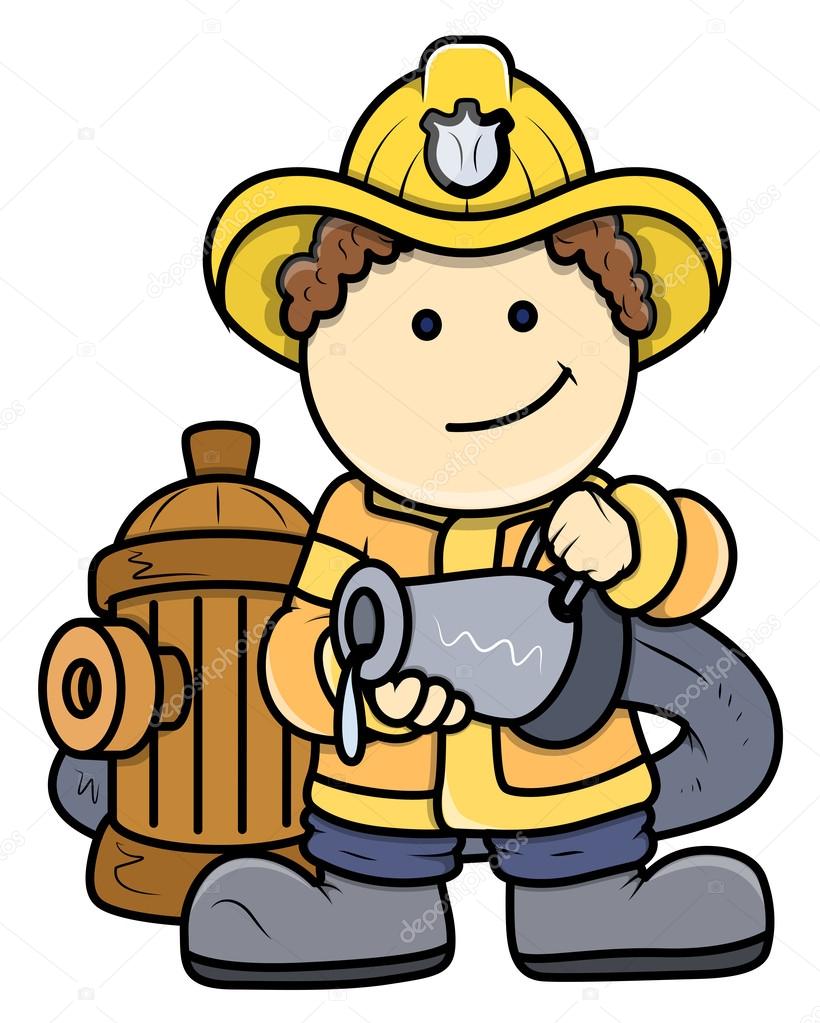 DIBUJO ANIMADO BOMBERO dibujo animado bombero: