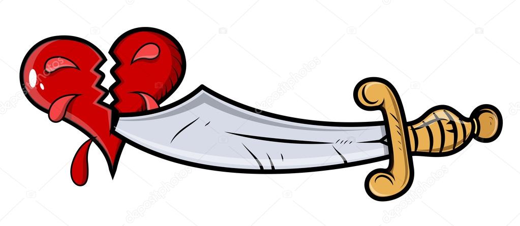 Dibujo de corazones con espadas - Imagui