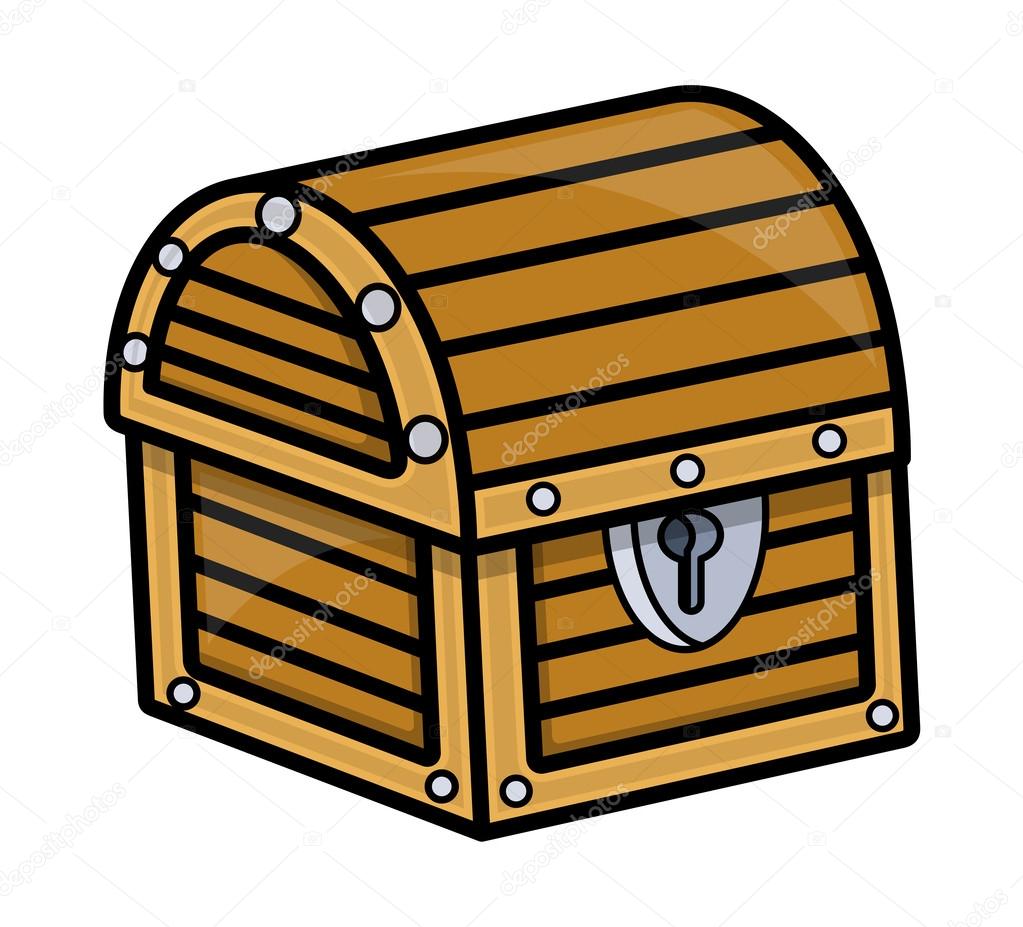 Treasure Box - Vector Cartoon Illustration — Stock Vector © baavli 