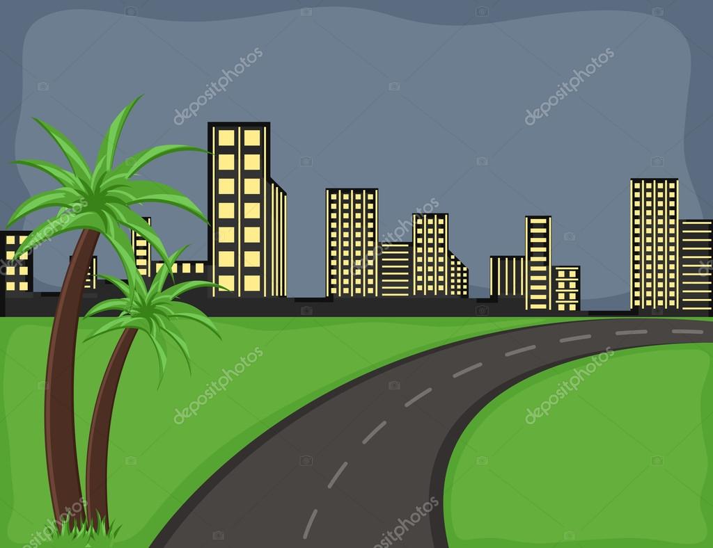 Road - Cartoon Background Vector — Stock Vector © baavli #31597303