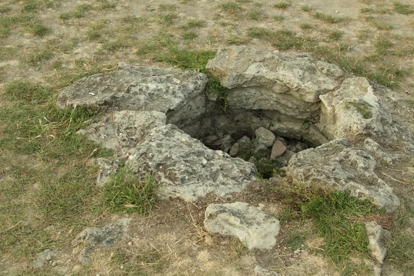 Ancient well on the excavation of the ancient city of Pantikapaion