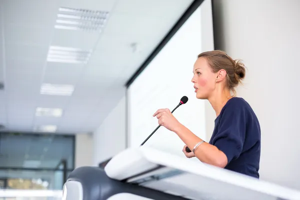 Business woman giving a presentation