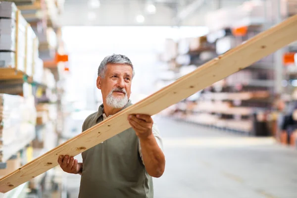 Man buying construction wood