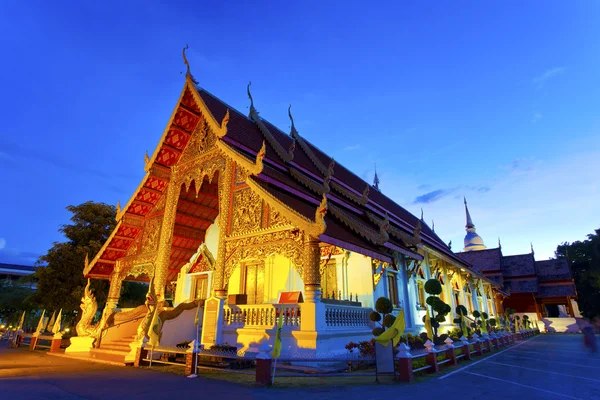 Chiangmai temple at night in Thailand