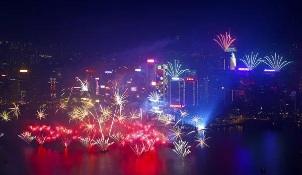 2014 New Year fireworks in Hong Kong