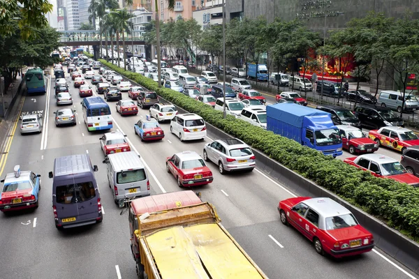 Traffic jam in Hong Kong