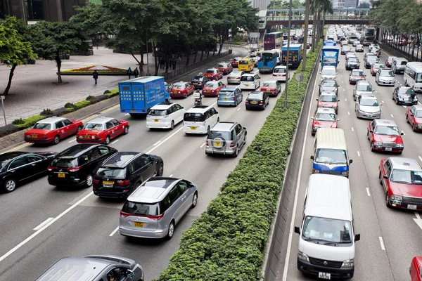 Traffic jam in Hong Kong