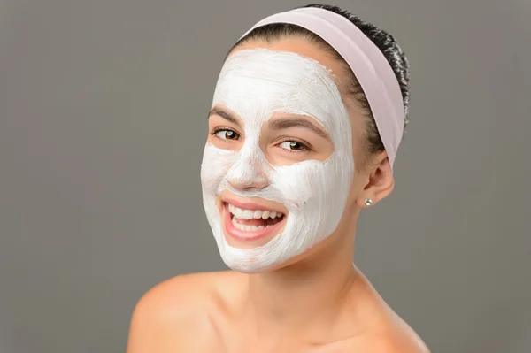 Teenage girl with face mask