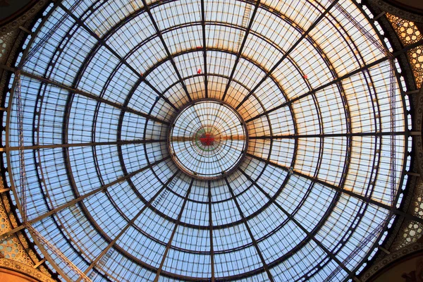 Glass dome of Galleria in Milan, Italy