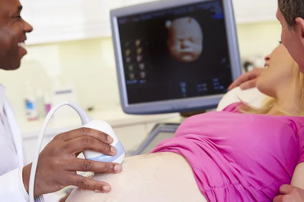 Pregnant Having 4D Ultrasound Scan