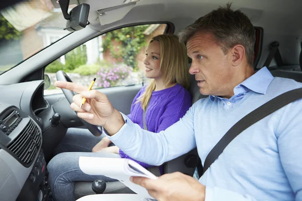 Girl Having Driving Lesson