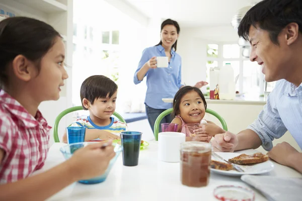 Asian Family Having Breakfast