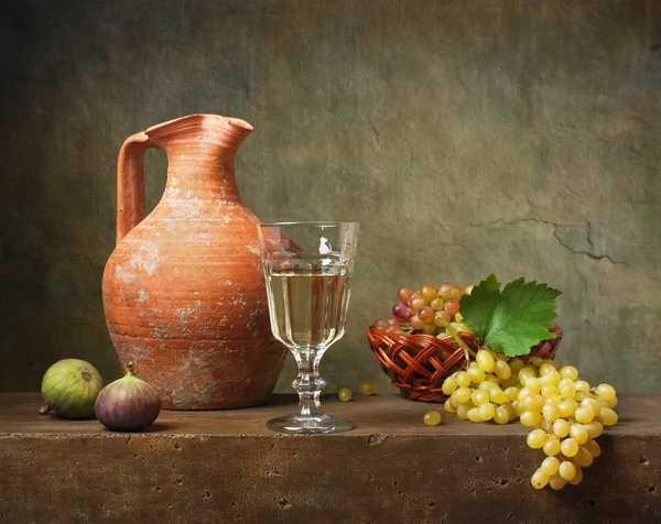 Still life with white wine