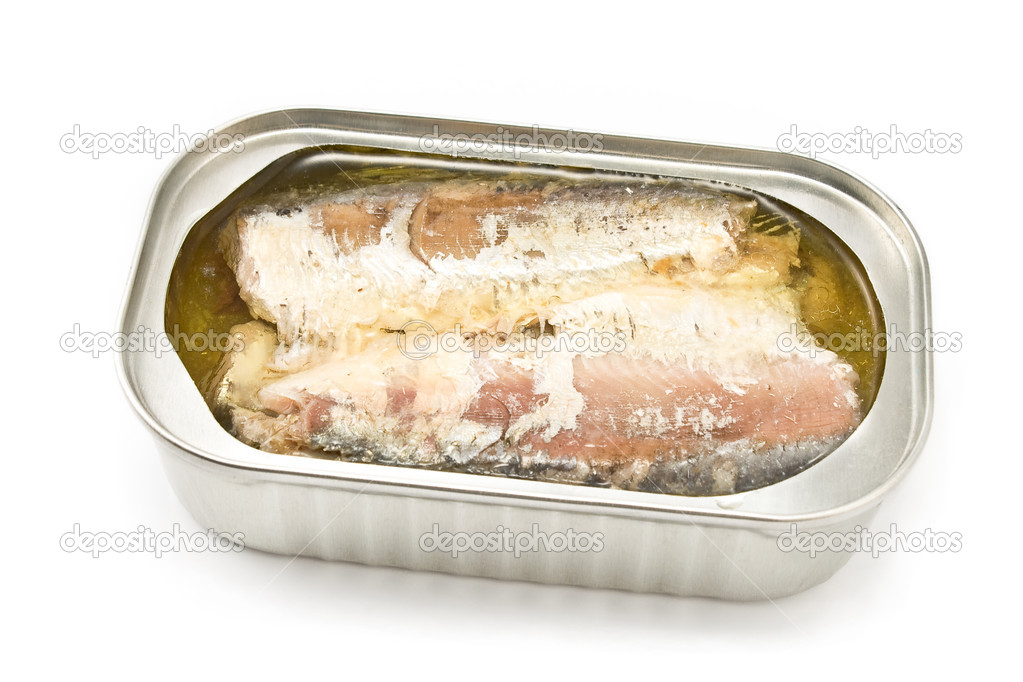 Sardines en boîte de conserve ouverte — Photographie gavran333 © 18433369