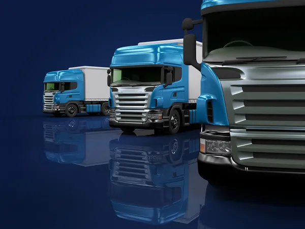 Heavy blue trucks presentation
