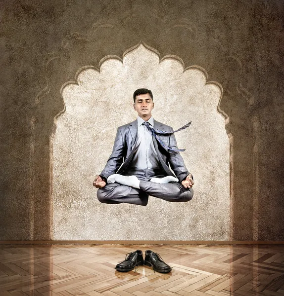 Yoga meditation in the air