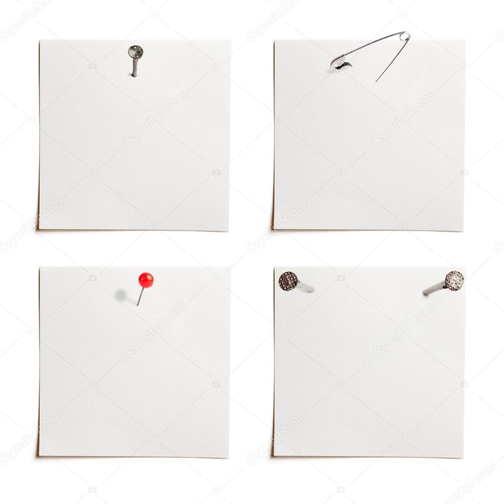 Attached sheets of paper and elements for attaching paper pin, — Stock