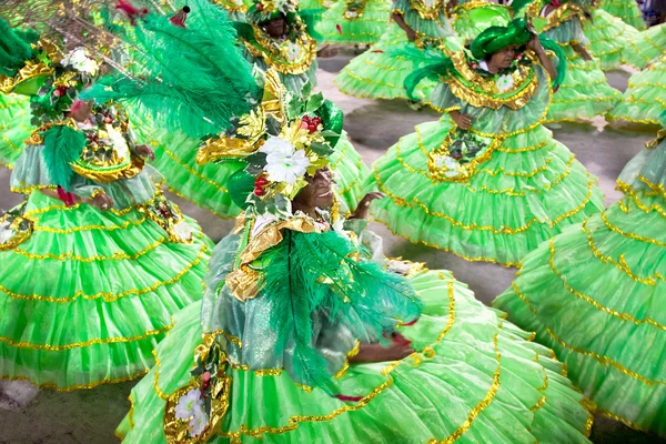 RIO DE JANEIRO - FEBRUARY 10:Dancers at carnival at Sambodromo i