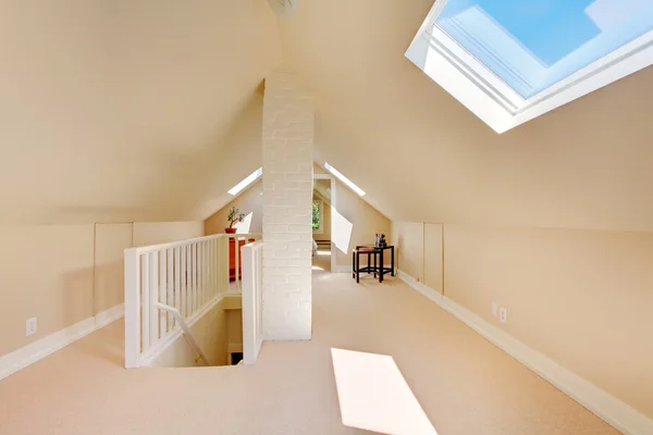 Bright clean attic in the small home.