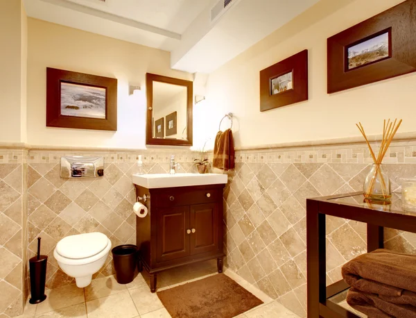 Home bathroom classic elegant interior.