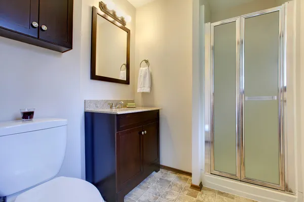 Elegant dark brown tones bathroom