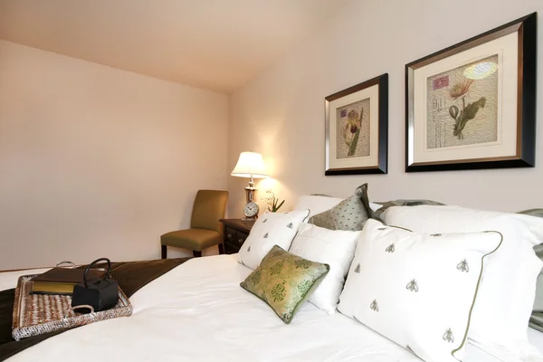 Light cream bedroom with refreshing bedding