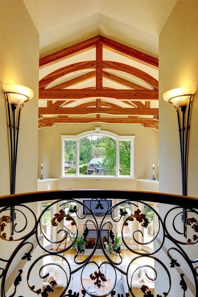 Luxury house interior. View from balcony