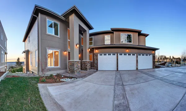 Luxury big house with high column porch