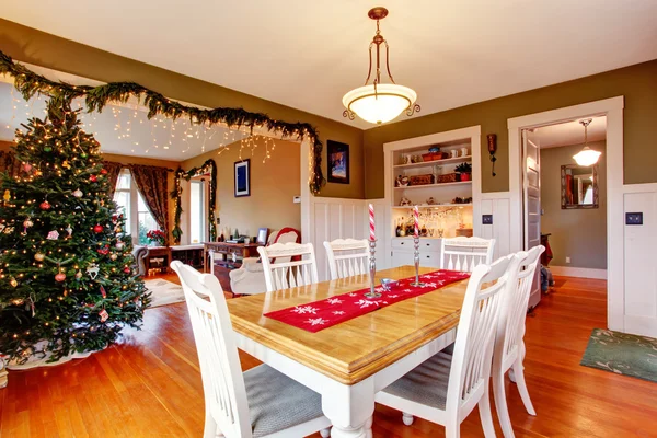 House interior on Christmas eve