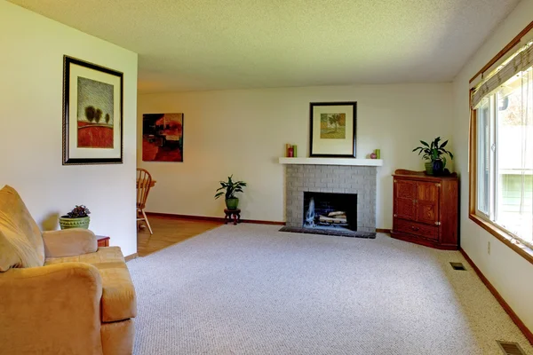 Small living room with fireplace