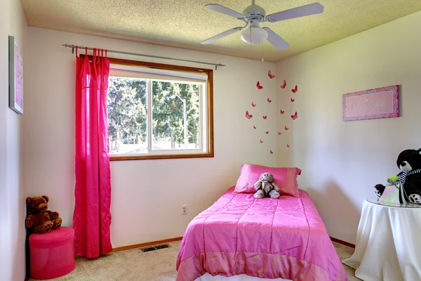 Pink girl room interior