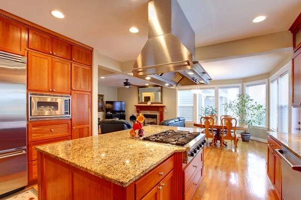 Luxury kitchen room with dining area