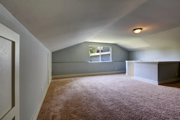 Empty room with low vaulted ceiling