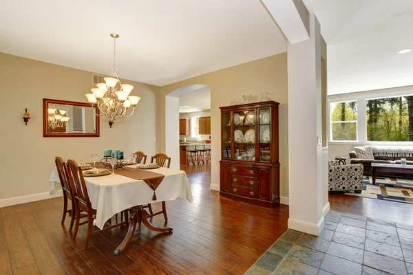 Dining area in old house