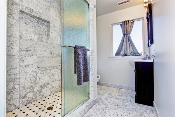 Bathroom interior in granite tile