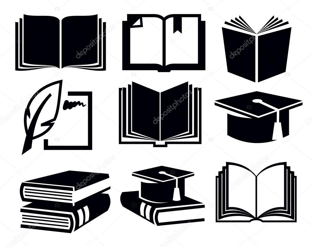 Book icons — Stock Vector © bioraven #24540889